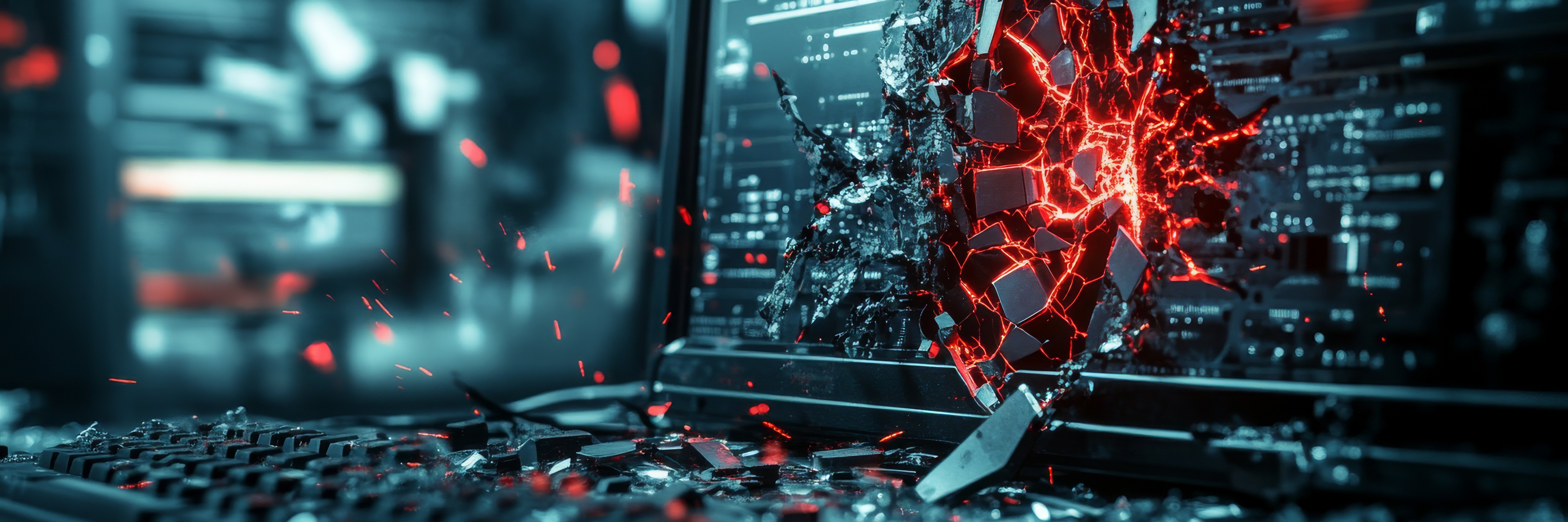 Zerstörtes Notebook durch DDoS-Angriff – wenn Cyberkriminelle Ihre Systeme lahmlegen