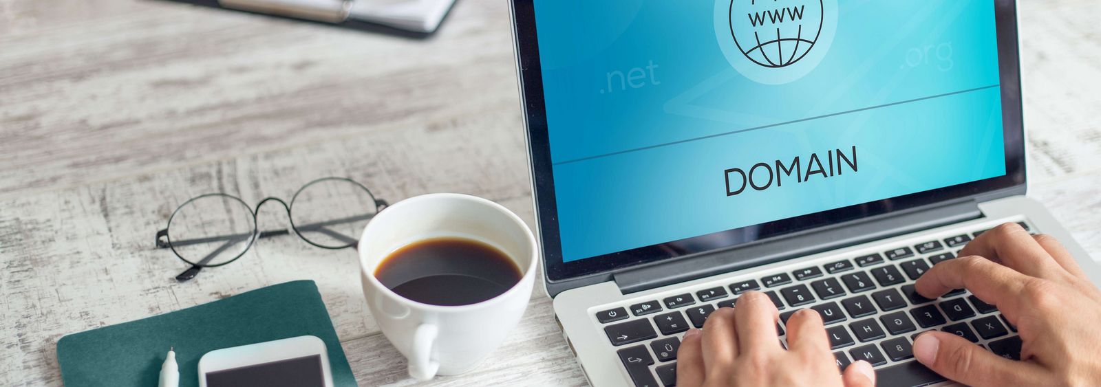 Registering a domain on the laptop