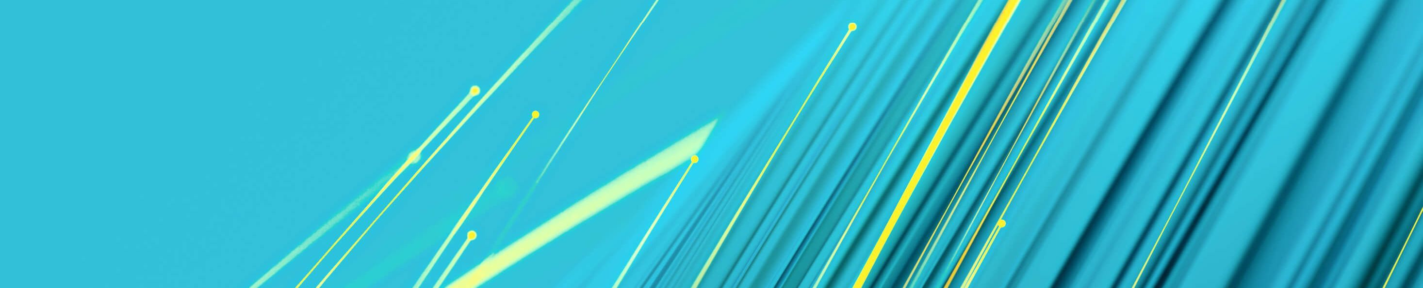 Datenstrom visualisiert auf türkis Hintergrund