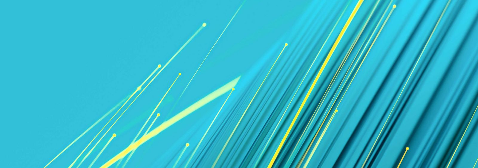 Data stream visualized on turquoise background