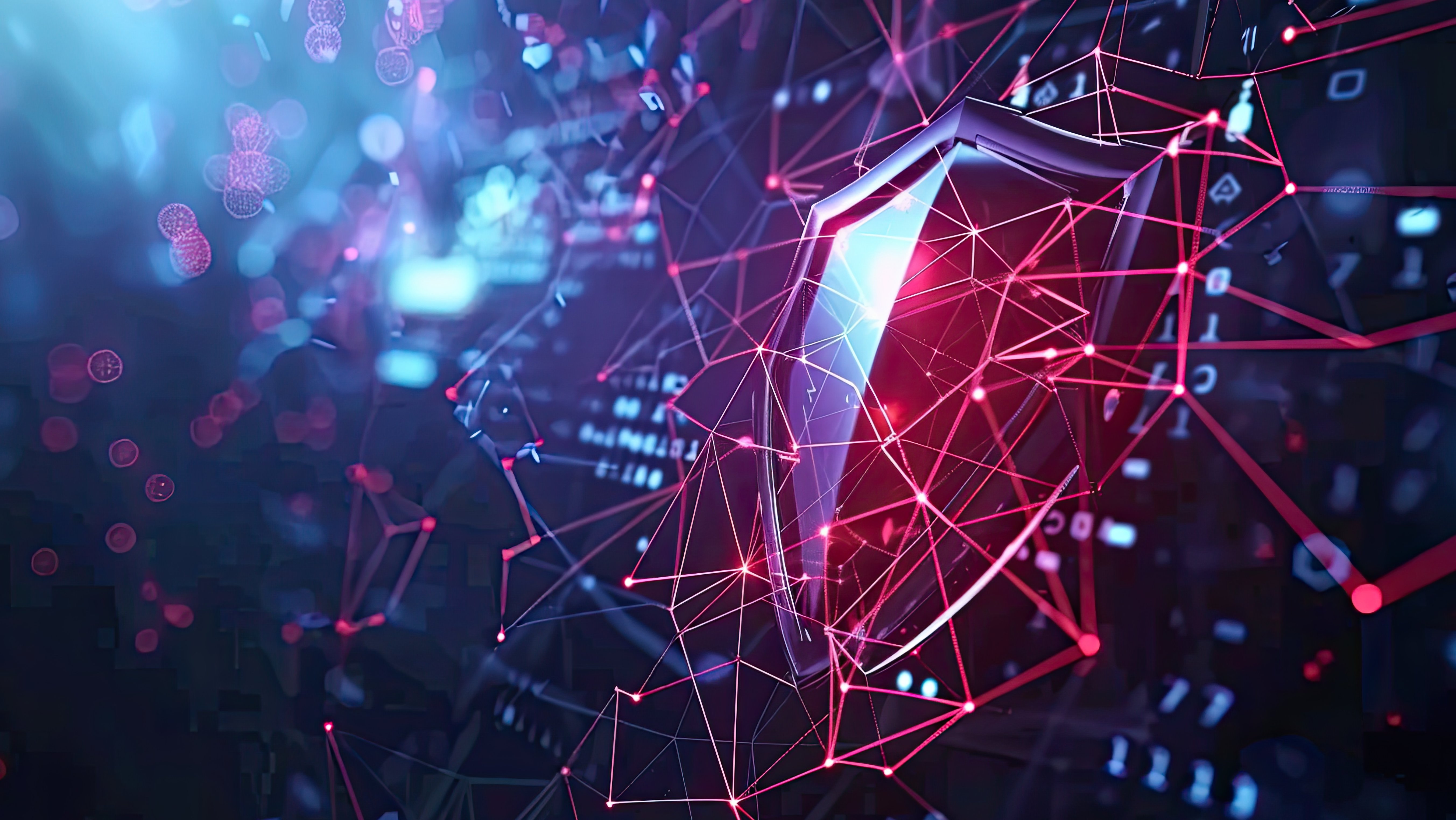 Digitales Schutzschild als Symbol für intelligente Cyberabwehr