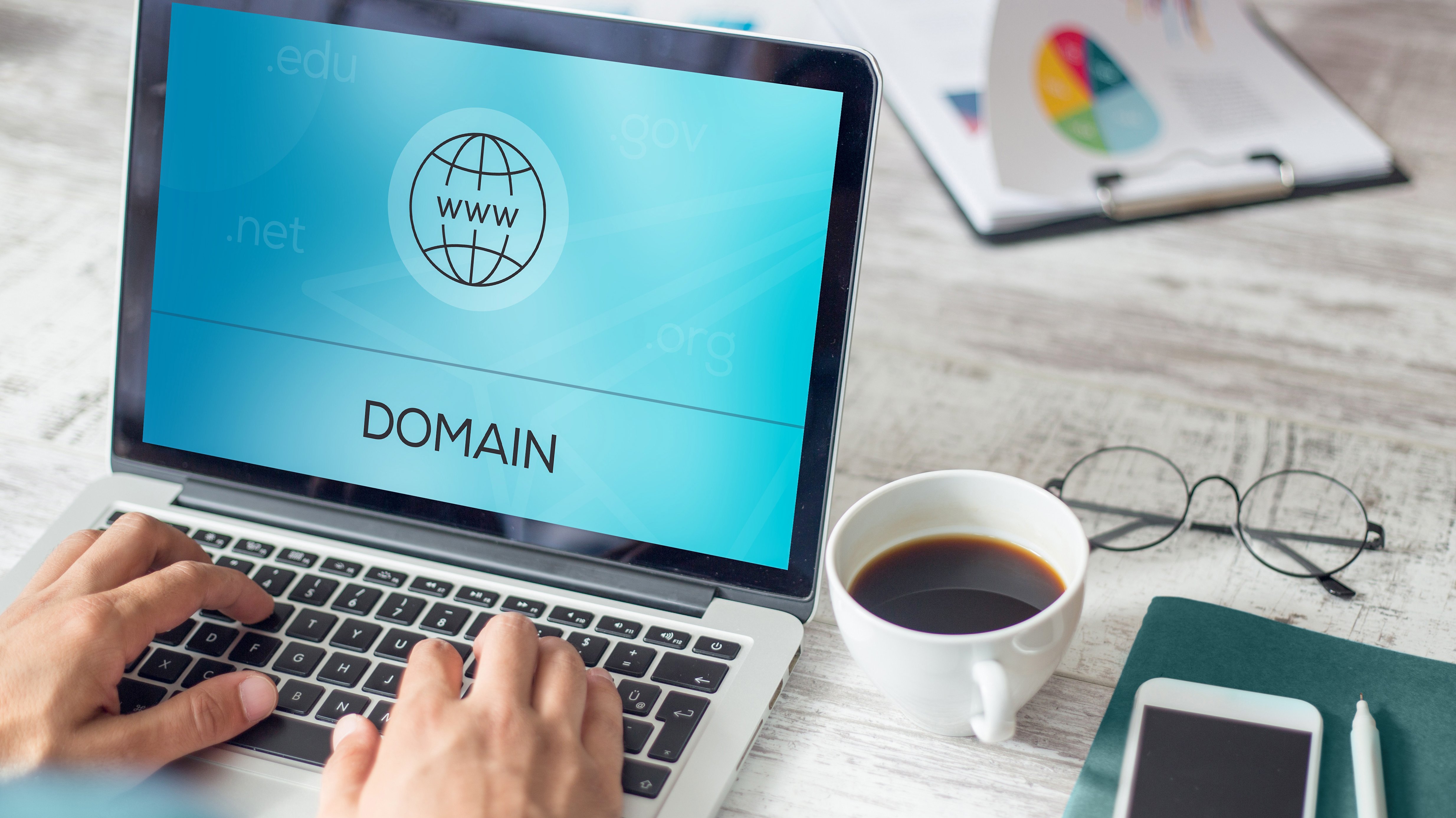 Registering a domain on the laptop