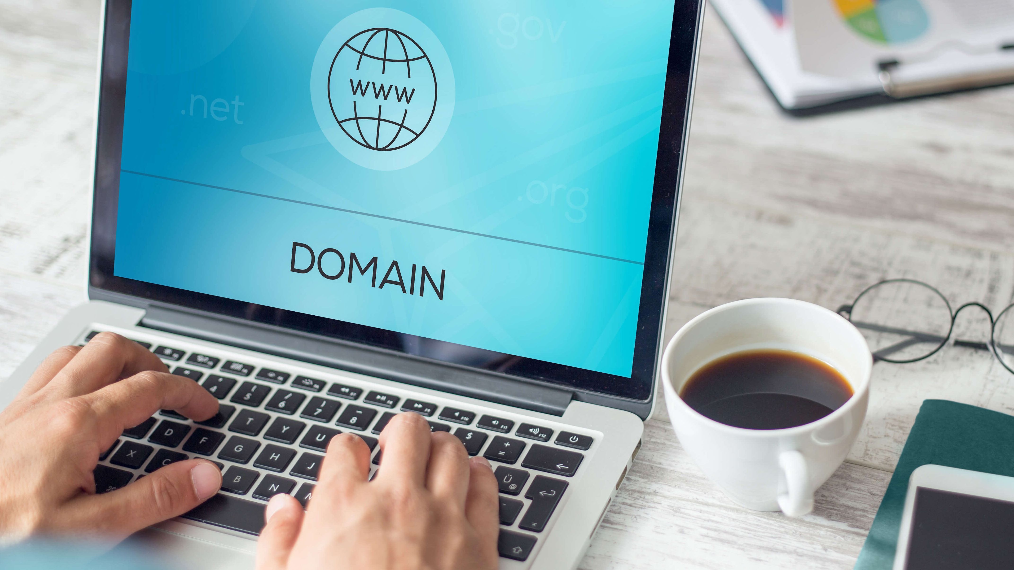 Registering a domain on the laptop