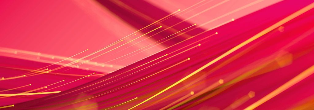 Visualisierung eines Datenstroms in gelb und rot