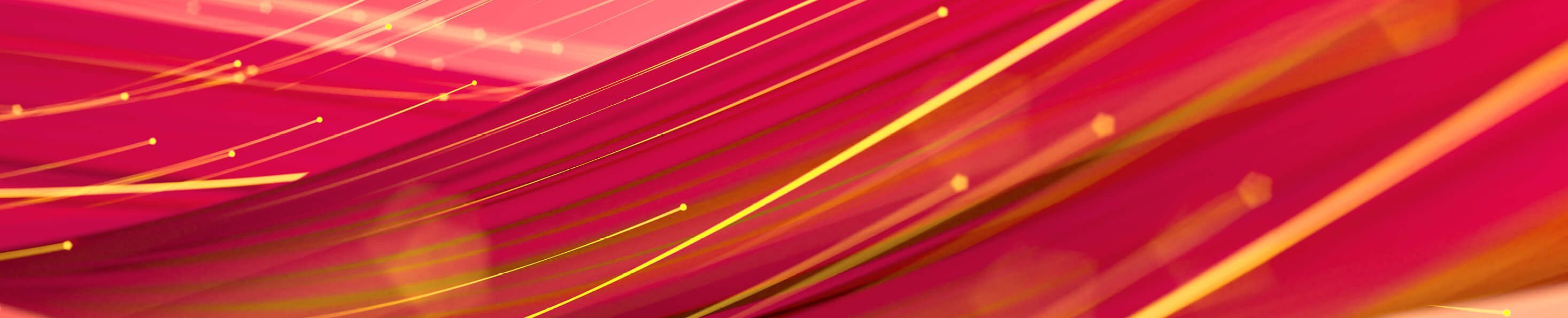 Visualisation d’un flux de données en jaune et rouge