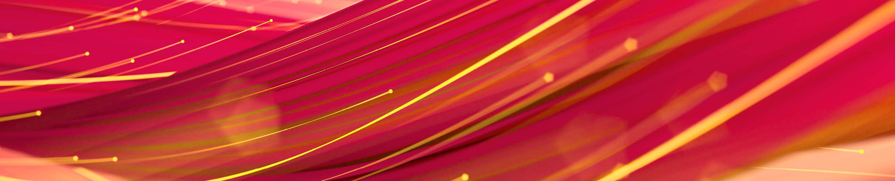 Visualisation d’un flux de données en jaune et rouge