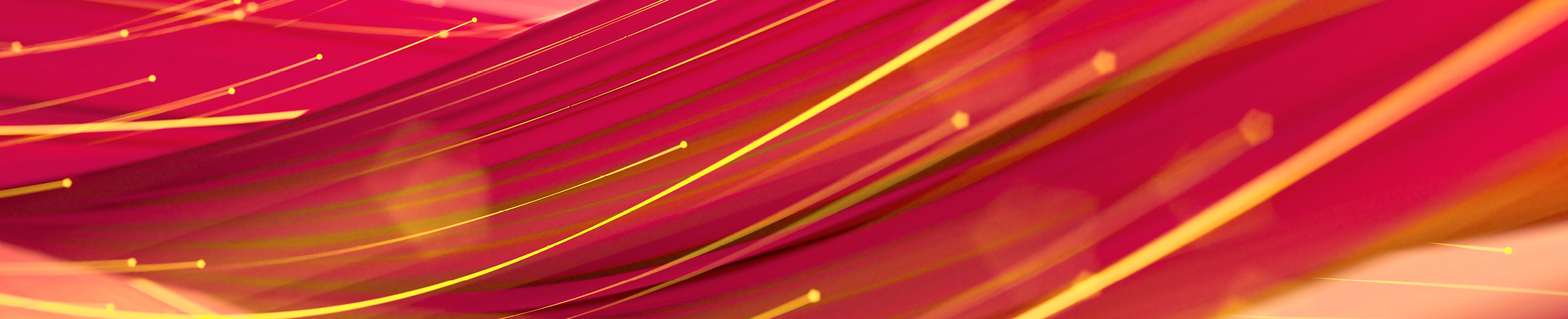 Visualisierung eines Datenstroms in gelb und rot