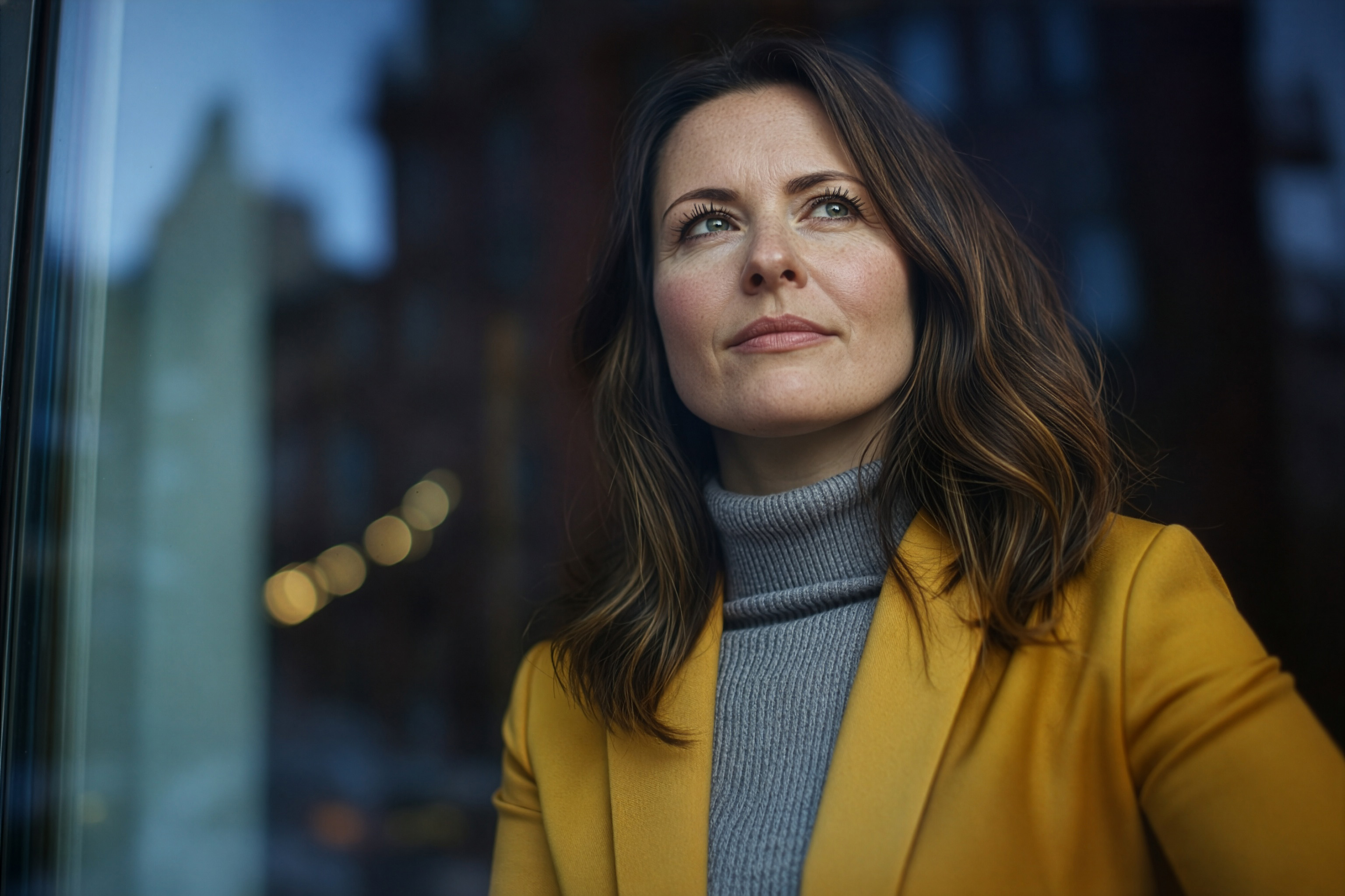 Bild Führungskraft lenkt Blick in die Zukunft